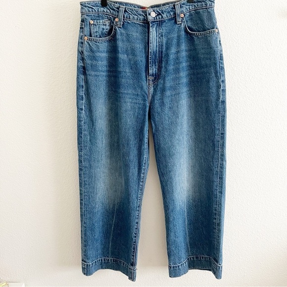 7 For All Mankind Baby Jo Crop Jean In Havana Rigid 32 - Picture 9 of 13